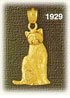 14k gold pet cat charm