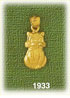 14k gold cuddly cat charm