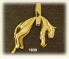 14k gold 3d cat through ring charm