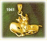 14k yellow gold siamese cats charm