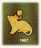 resting cat charm