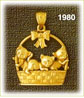 14k gold kittens in basket charm