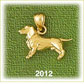14k gold 3d beagle charm