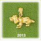 14k gold 3d cocker spaniel charm
