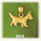 14k gold 3d scottish terrier charm