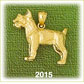 14k gold 3d terrier charm