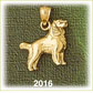 14k gold 3d spaniel charm
