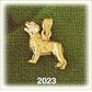 14K Gold 3D Dog Charm
