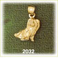 14K Gold 3D Shih Tzu Charm