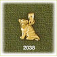 14K Gold 3D Pug Charm