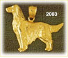 14K Gold Golden Retriever Charm