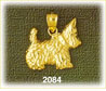 14K Gold Aberdeen Scottish Terrier Charm