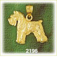 14K Gold Standard Schnauzer Charm