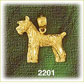 14K Gold 3D German Schnauzer Charm