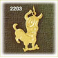 dog w/bone charm