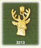 14K Gold Stag Charm