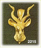 14K Gold Young Male Deer w/Antlers Charm
