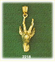 14K Gold Buck Charm
