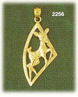14K Gold Young Baby Deer w/Spots Charm