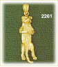 14k gold badger charm