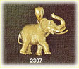 14K Gold Elephant w/Large Tusks Charm