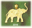14K Gold Elephant Walking Charm