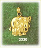 14K Gold Baby Elephant w/Mom Charm