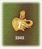 elephant profile head charm
