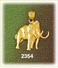 large elephant w/curved tusks charm