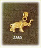 3d textured elephant charm