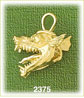 14k gold dragon head charm pendant 3d