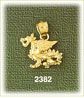 14k gold mythical winged dragon charm 3d
