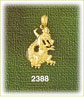 14k gold mythical dragon charm
