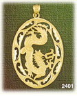 14k gold dragon medallion charm