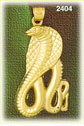 14K Gold Coiled Cobra Charm