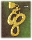 14K Gold Coral Snake Charm
