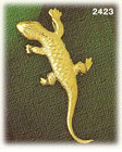 14k gold scaly lizard charm