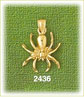 14K Gold Creeping Spider Charm