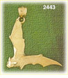 14K Gold Flying Bat Charm