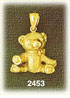 14k gold open armed teddy bear charm