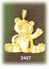 14k gold waving teddy bear charm
