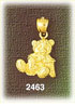 14k gold teddy charm
