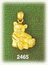 14k gold teddy bear with paper charm