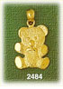 14k gold teddy bear with tie charm