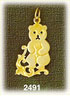 14K Gold Smooth Teddy Bear Charm
