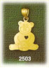 14K Gold Teddy Bear w/Honey Charm