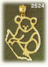 14k gold koala charm