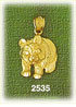 14k gold panda charm