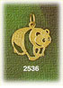 14k gold walking panda bear charm