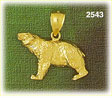 14k gold hunting bear charm